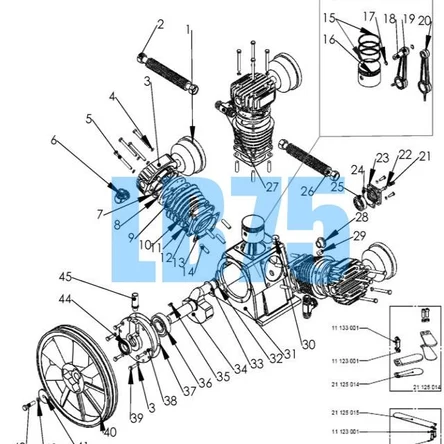 Запчасти для компрессора LB75 Remeza (Aircast)