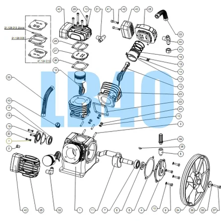 Запчасти для компрессора LB40 Remeza (Aircast)