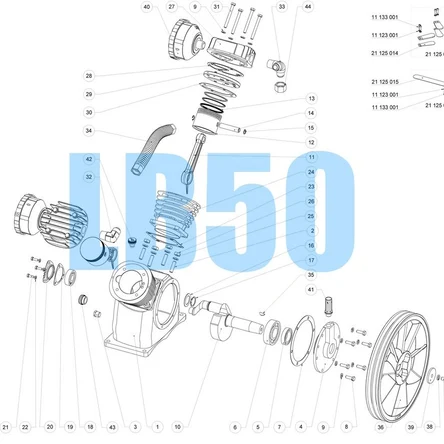 Запчасти для компрессора LB50 Remeza (Aircast)