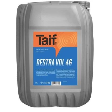 Масло компрессорное Taif destra VDL 46 20 л